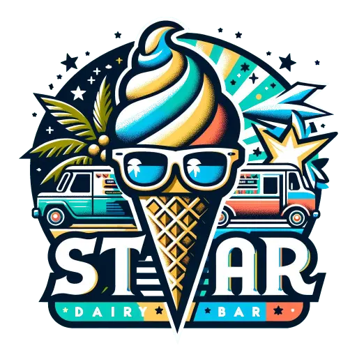 Star Dairy Bar logo for a cinematic wedding film and dessert collaboration in Toronto